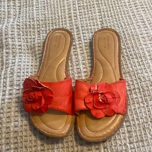 Sonoma Size 9 Floral Sandal Coral Color